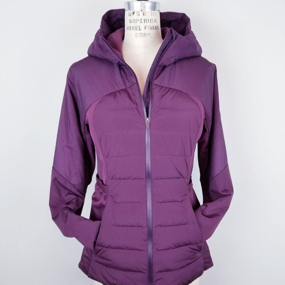 Lululemon Down For It  All Jacket in Dark Adobe Purple Ladies Size Large - Picture 7 of 16